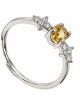 ANELLO CON CITRINO IN ARGENTO 925 - Energia positiva, abbondanza e successo - Clorophilla Shop