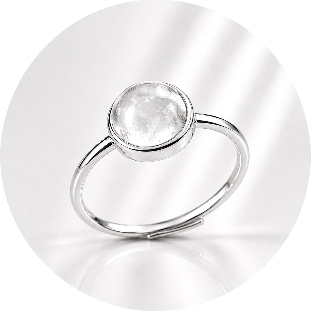 ANELLO CON CRISTALLO DI ROCCA IN ARGENTO 925 - Amplificatore energetico - Clorophilla Shop