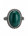 ANELLO CON MALACHITE IN ARGENTO 925 - Trasformazione e crescita personale - Clorophilla Shop