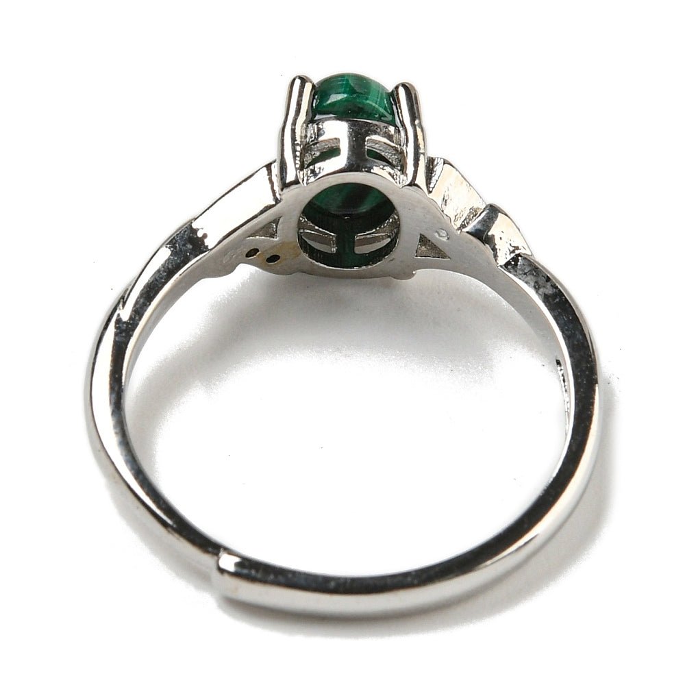 ANELLO CON MALACHITE - Trasformazione e crescita personale - Clorophilla Shop