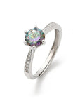ANELLO CON MOISSANITE IN ARGENTO 925 - Chiarezza mentale e determinazione - Clorophilla Shop