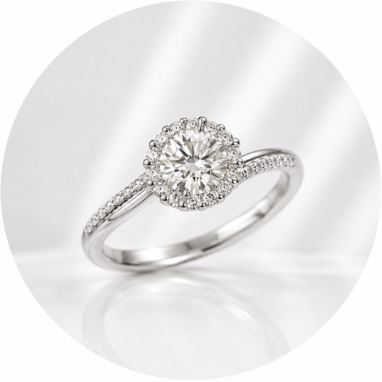 ANELLO CON MOISSANITE PAVÈ IN ARGENTO 925 - Chiarezza mentale - Clorophilla Shop