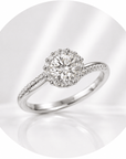 ANELLO CON MOISSANITE PAVÈ IN ARGENTO 925 - Chiarezza mentale - Clorophilla Shop