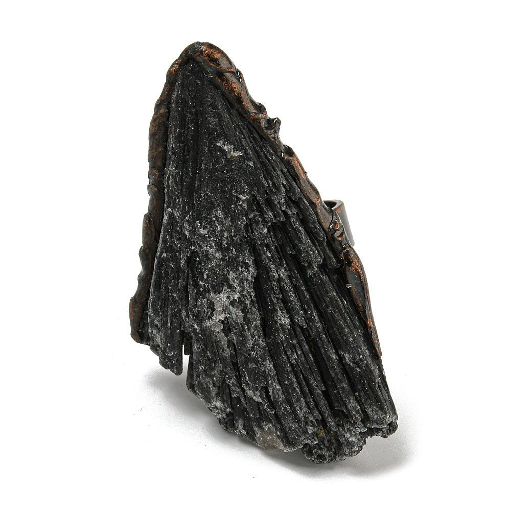 ANELLO CON TORMALINA NERA GREZZA - Protezione e schermatura - Clorophilla Shop