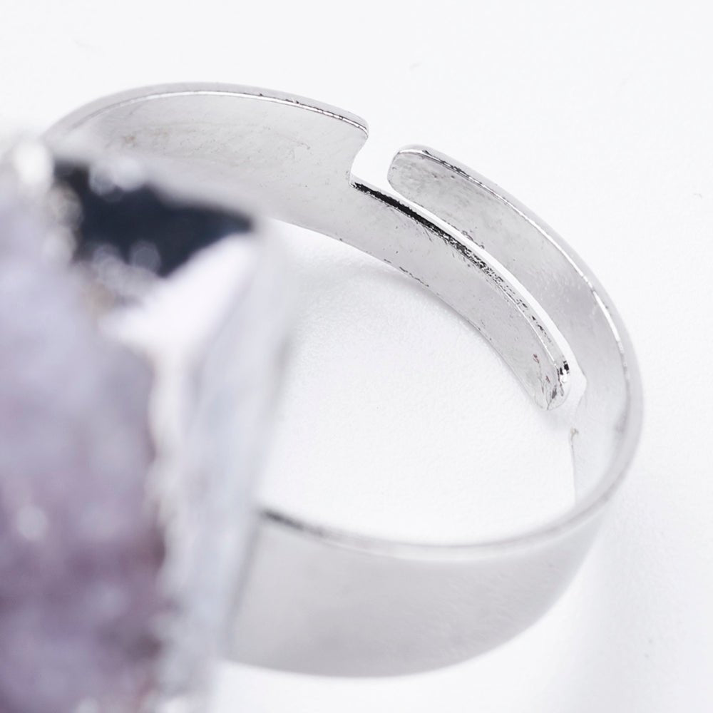 ANELLO DRUSA DI AMETISTA - Calma e rilassamento - Clorophilla Shop