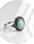 ANELLO EDEN CON AMAZZONITE – Calma e comunicazione - Clorophilla Shop