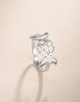 ANELLO FASI LUNARI IN ACCIAIO INOX - Trasformazione e connessione - Clorophilla Shop