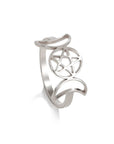 ANELLO FASI LUNARI IN ACCIAIO INOX - Trasformazione e connessione - Clorophilla Shop
