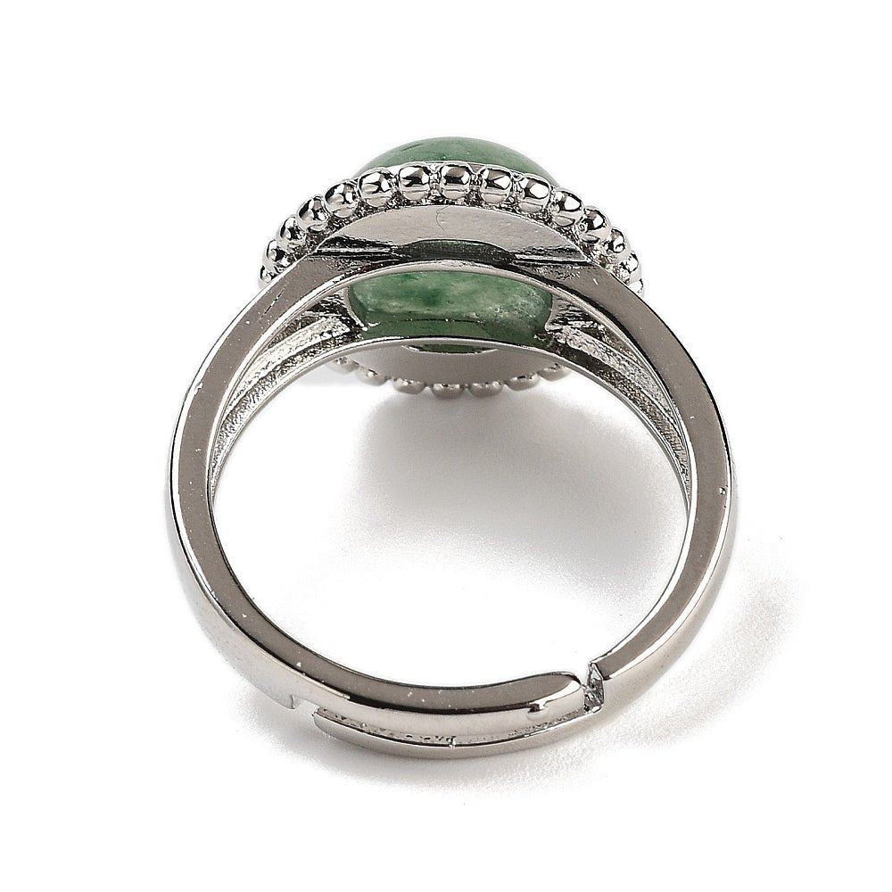 ANELLO IN AVVENTURINA VERDE - Fortuna, equilibrio e benessere - Clorophilla Shop