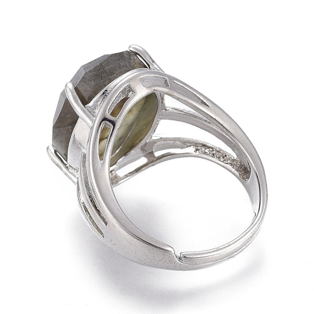 ANELLO LABRADORITE NATURALE - forza interiore e protezione - Clorophilla Shop