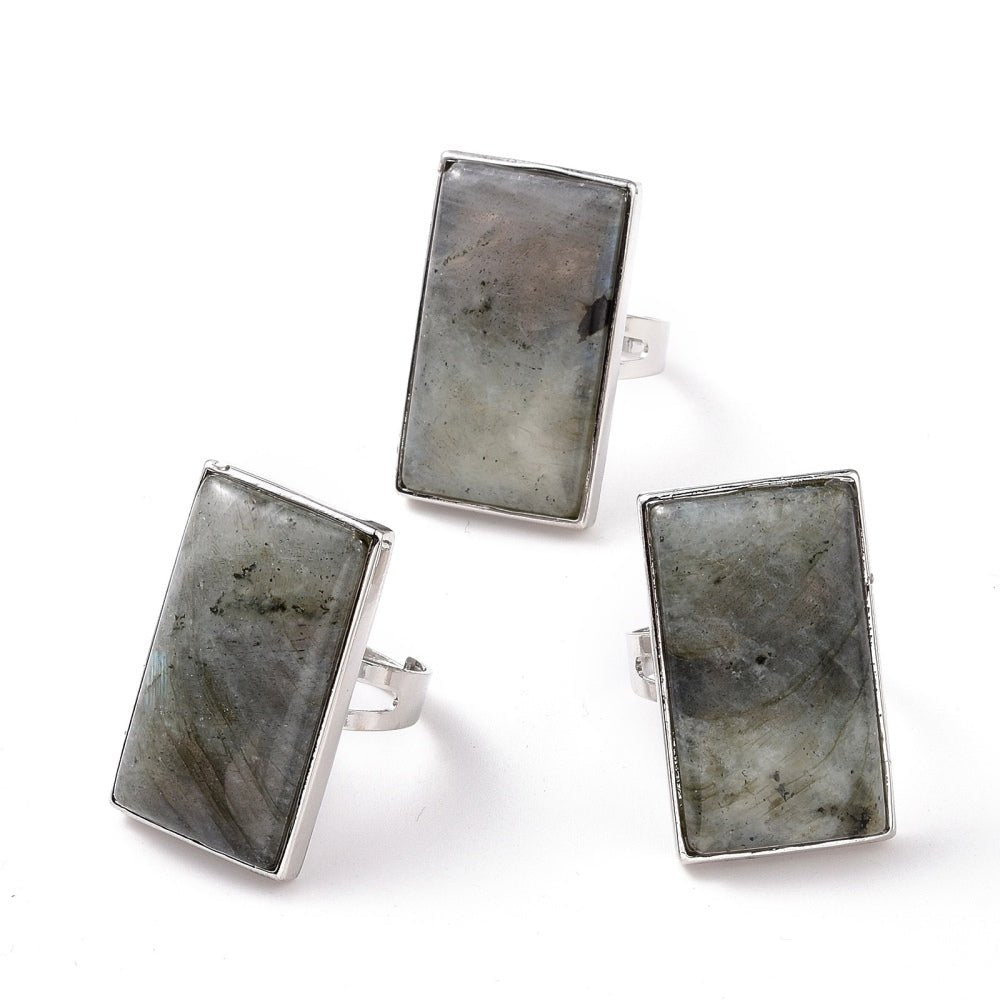 ANELLO LABRADORITE regolabile - forza interiore e protezione - Clorophilla Shop