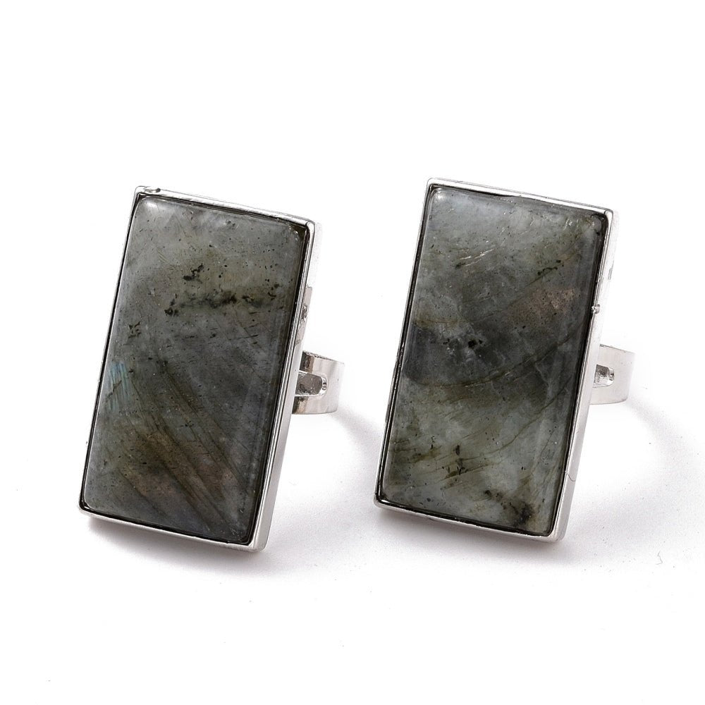ANELLO LABRADORITE regolabile - forza interiore e protezione - Clorophilla Shop