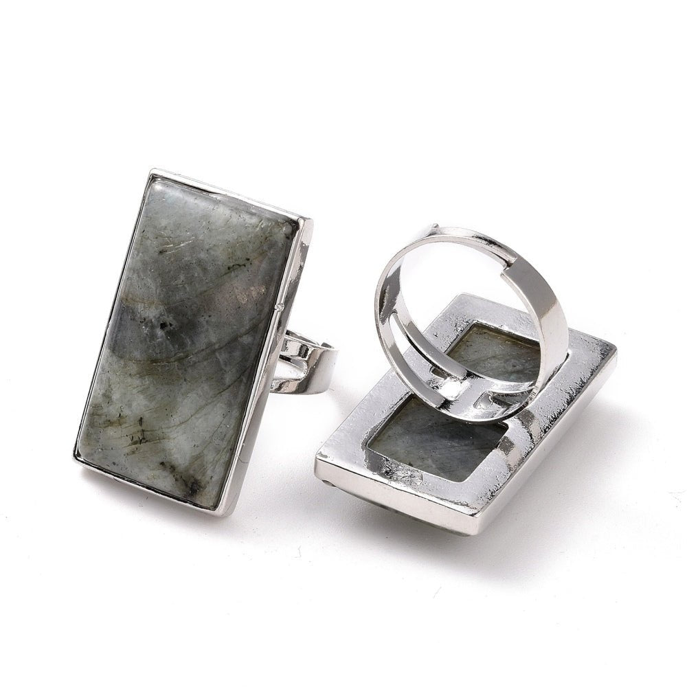 ANELLO LABRADORITE regolabile - forza interiore e protezione - Clorophilla Shop