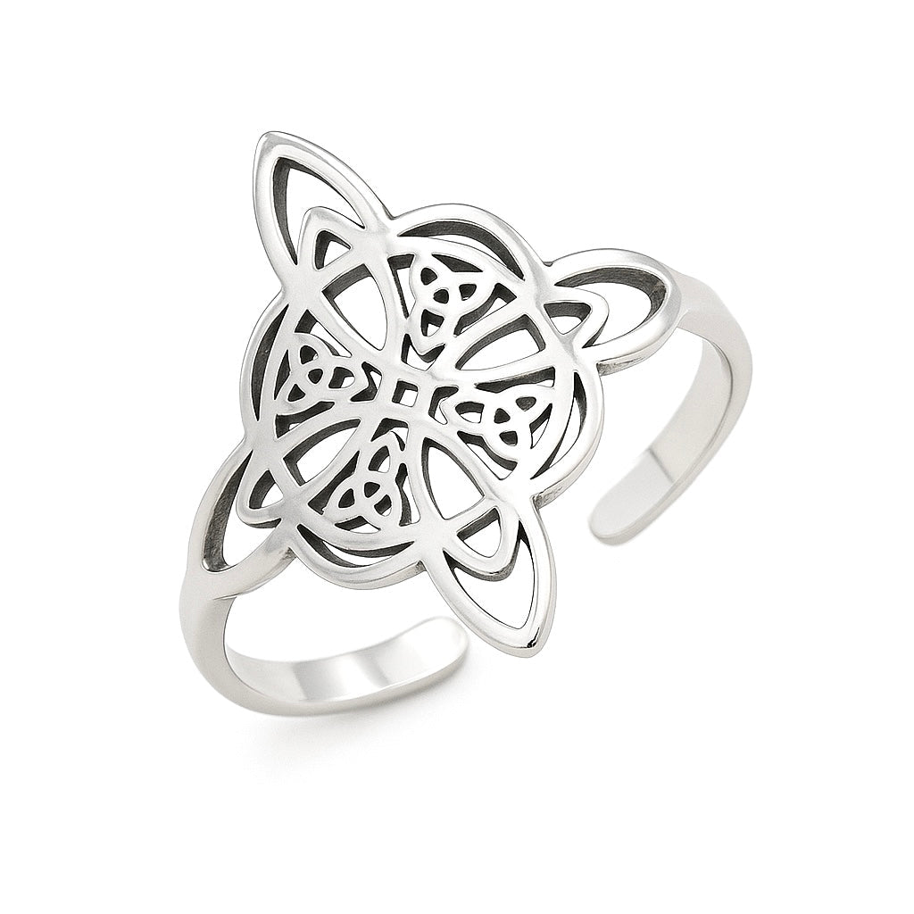 ANELLO NODO DELLA STREGA - Colore argento - Clorophilla Shop