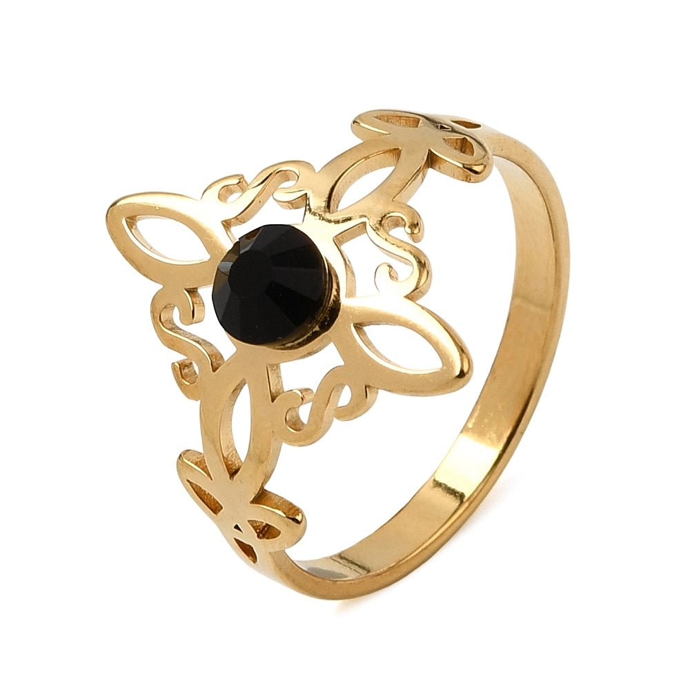 Anello Nodo della Strega con Strass – Protezione e Forza Interiore - Clorophilla Shop