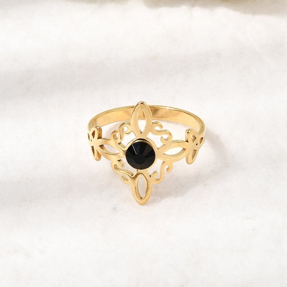 Anello Nodo della Strega con Strass – Protezione e Forza Interiore - Clorophilla Shop