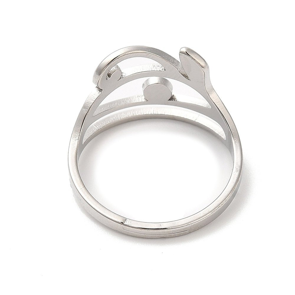 ANELLO OCCHIO DI HORUS IN ACCIAIO INOX – Protezione e forza interiore - Clorophilla Shop