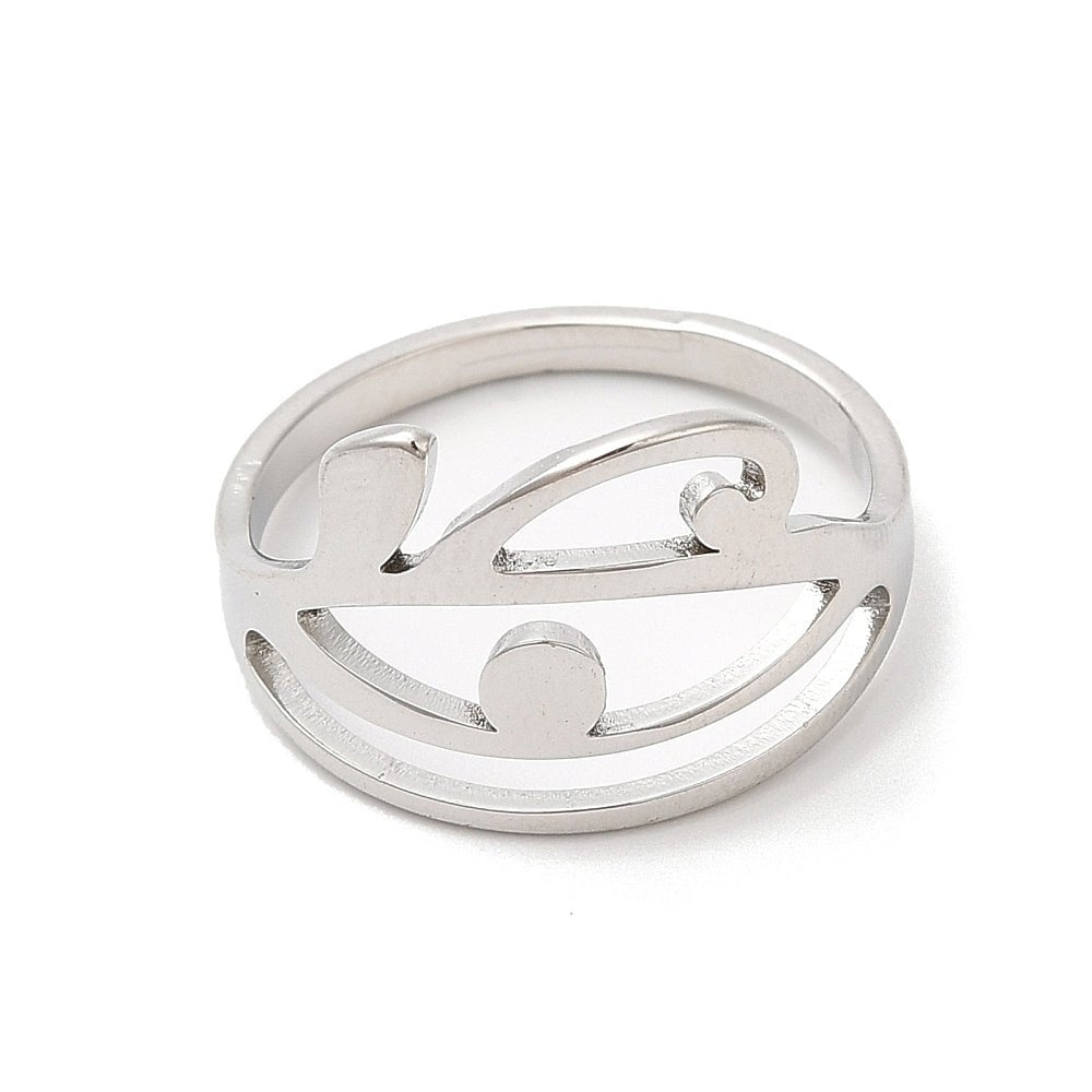 ANELLO OCCHIO DI HORUS IN ACCIAIO INOX – Protezione e forza interiore - Clorophilla Shop