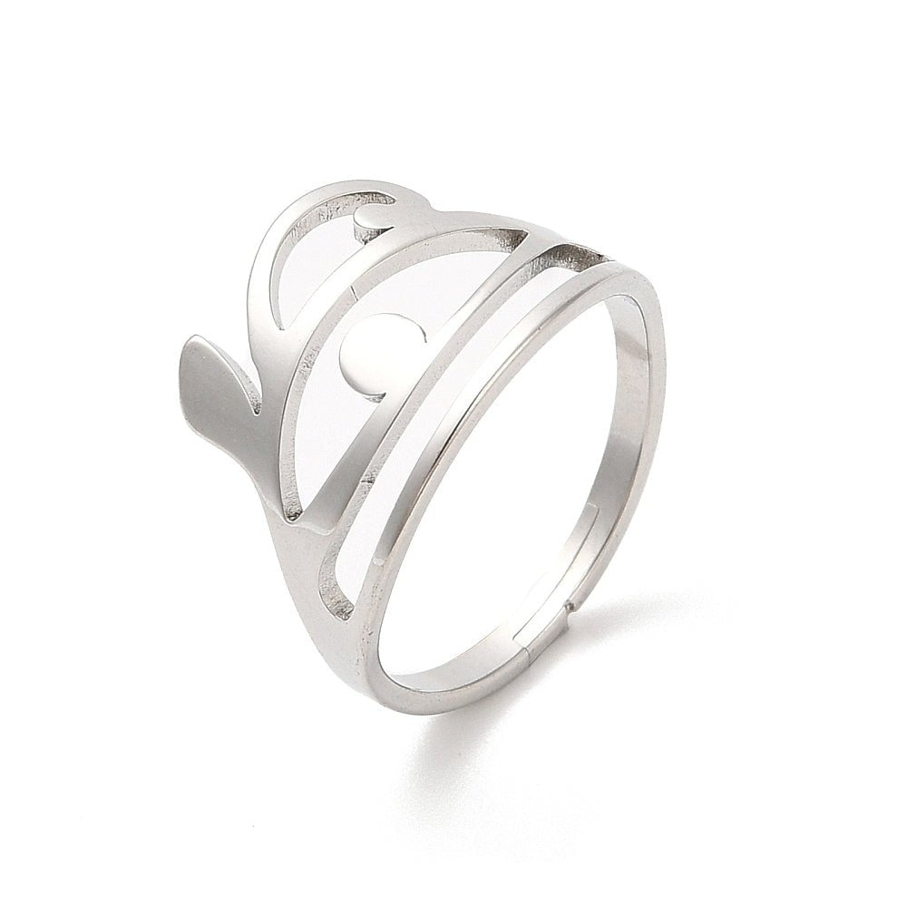 ANELLO OCCHIO DI HORUS IN ACCIAIO INOX – Protezione e forza interiore - Clorophilla Shop