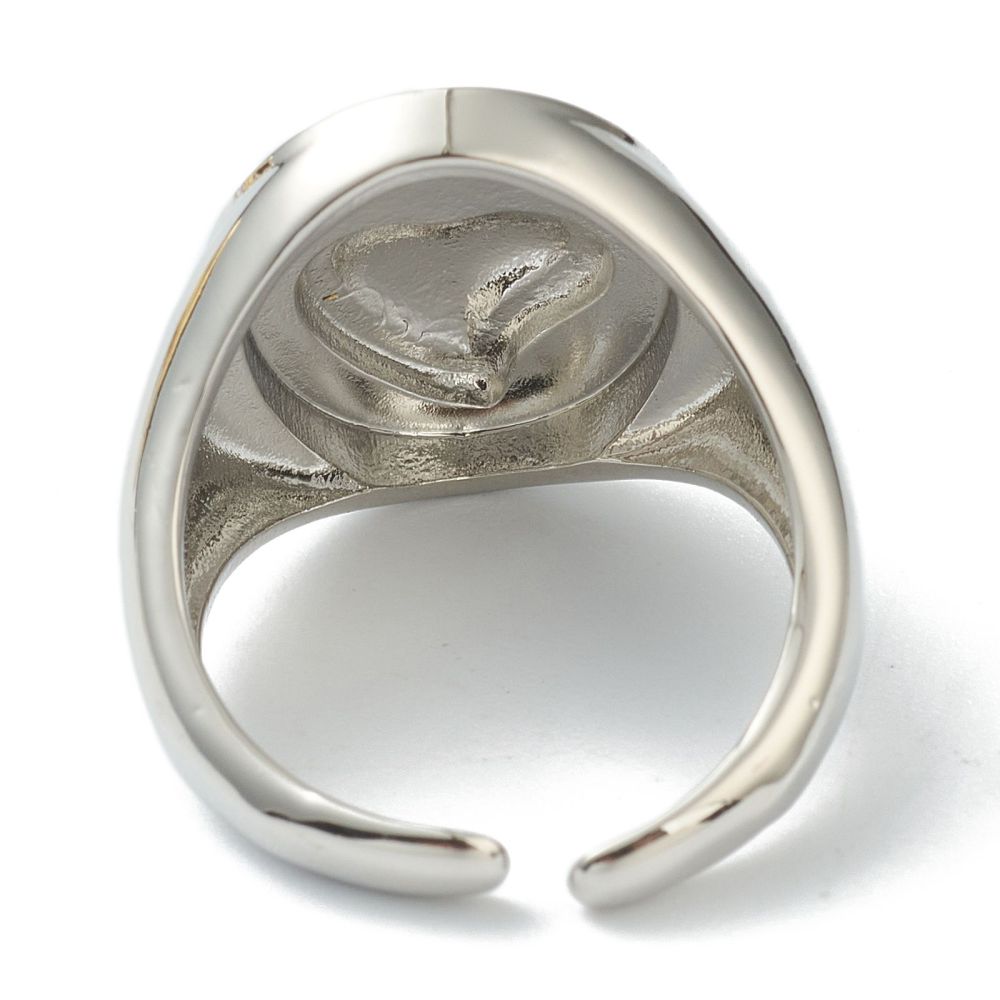 ANELLO SACRO CUORE ARGENTO - Amore e protezione - Clorophilla Shop