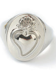 ANELLO SACRO CUORE ARGENTO - Amore e protezione - Clorophilla Shop