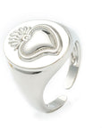 ANELLO SACRO CUORE ARGENTO - Amore e protezione - Clorophilla Shop