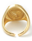 ANELLO SACRO CUORE IN OTTONE ORO - Amore e protezione - Clorophilla Shop