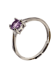 ANELLO SOLITARIO CON AMETISTA IN ARGENTO 925 - Calma e rilassamento - Clorophilla Shop