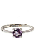 ANELLO SOLITARIO CON AMETISTA IN ARGENTO 925 - Calma e rilassamento - Clorophilla Shop