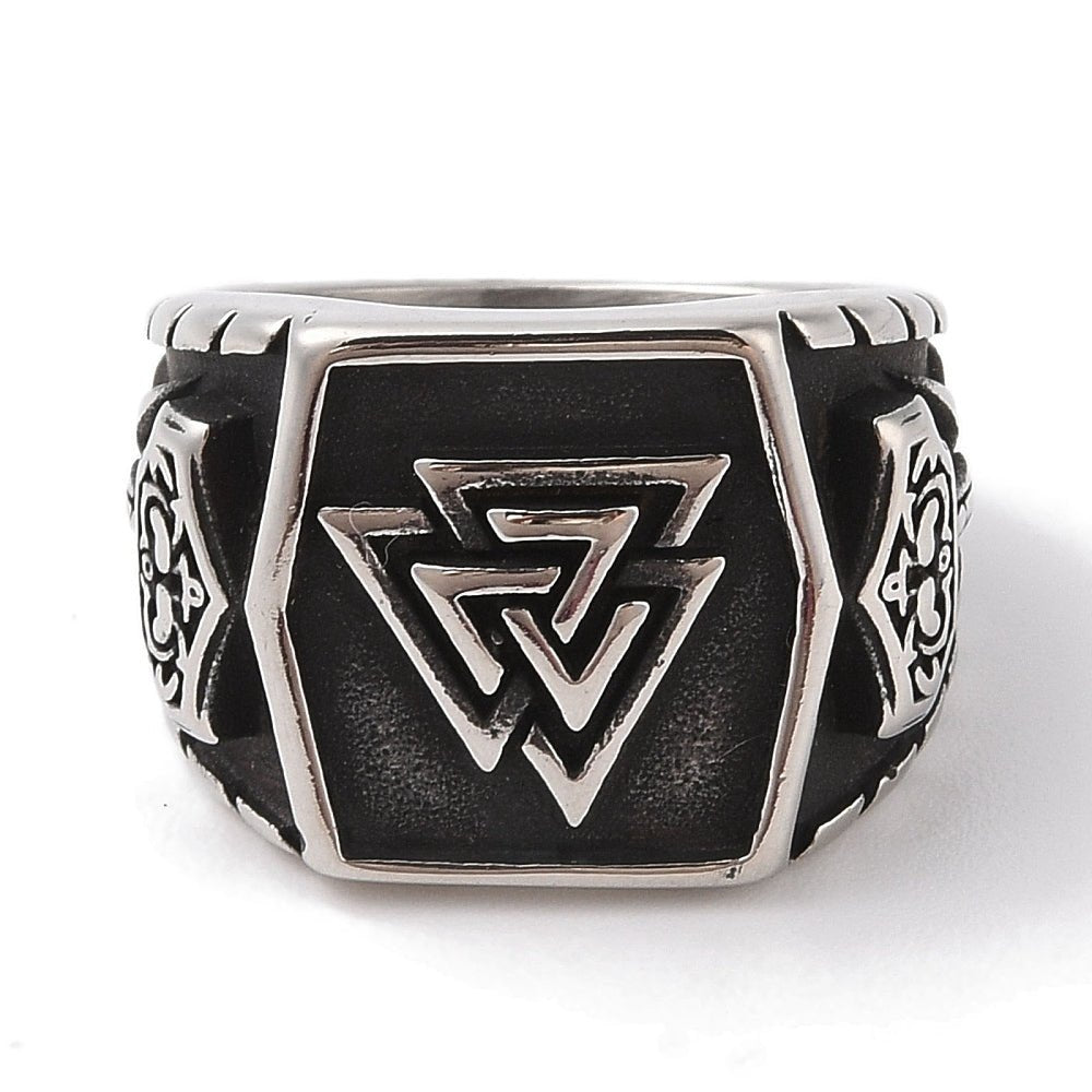 ANELLO VICHINGO IN ACCIAIO INOX - Potere e coraggio - Clorophilla Shop