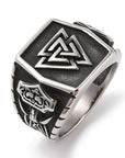 ANELLO VICHINGO IN ACCIAIO INOX - Potere e coraggio - Clorophilla Shop