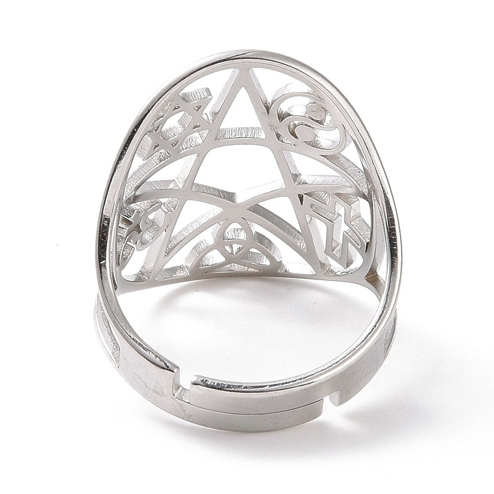 ANELLO YOGA IN ACCIAIO INOX - Equilibrio e spiritualità - Clorophilla Shop