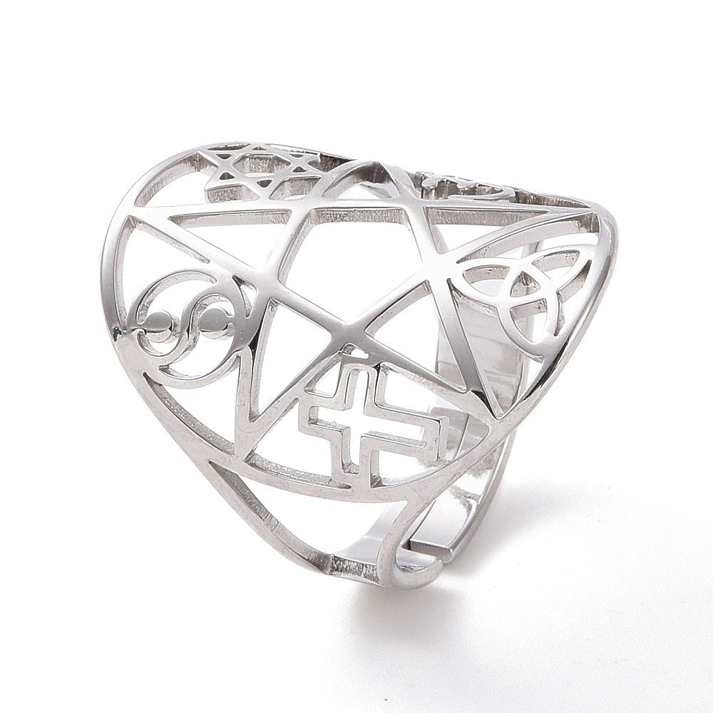 ANELLO YOGA IN ACCIAIO INOX - Equilibrio e spiritualità - Clorophilla Shop