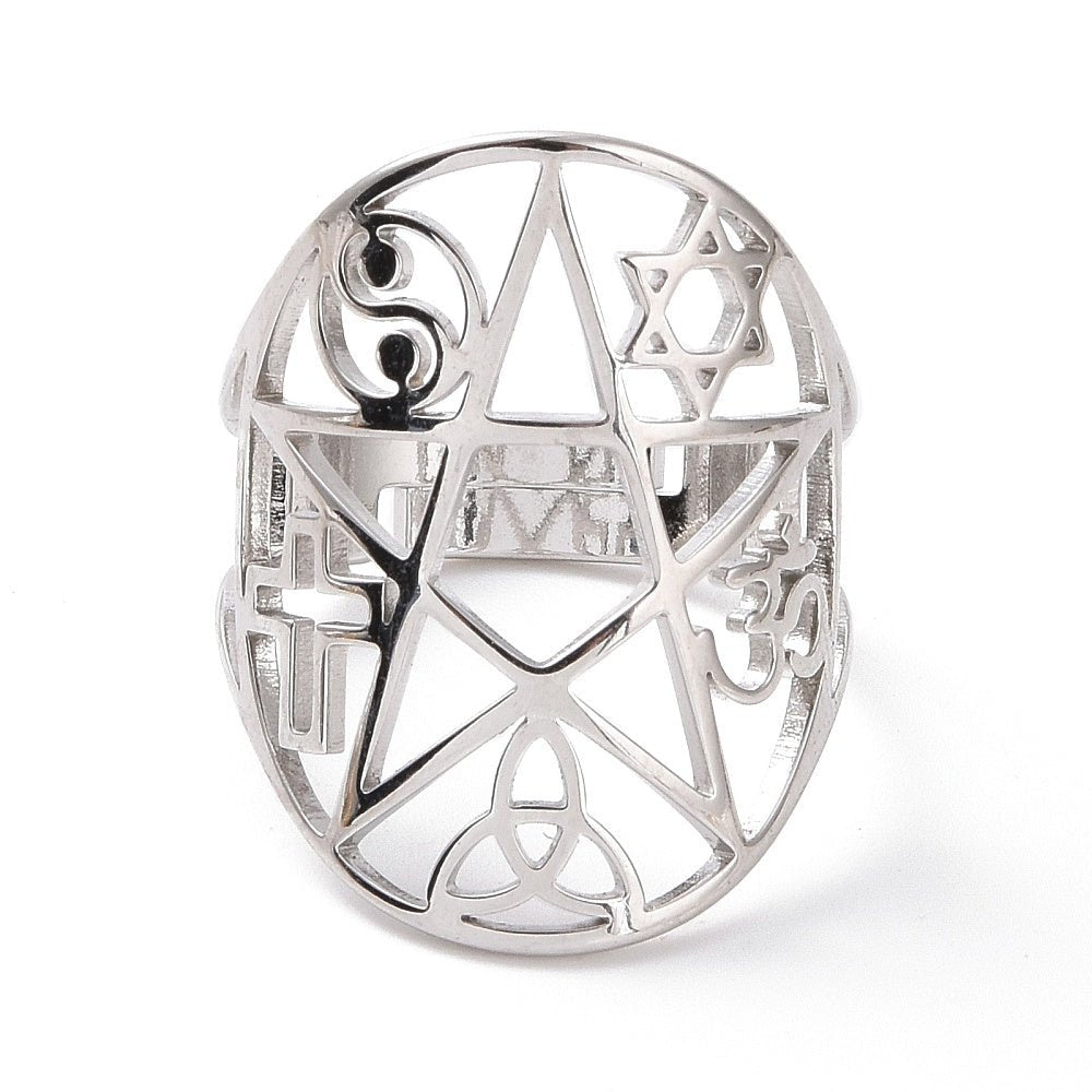 ANELLO YOGA IN ACCIAIO INOX - Equilibrio e spiritualità - Clorophilla Shop