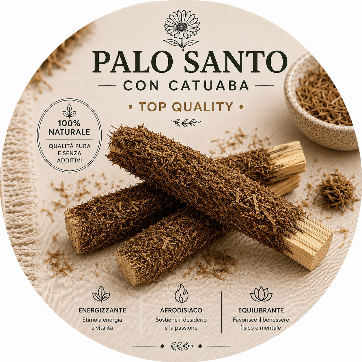 BASTONCINO DI PALO SANTO RICOPERTO - Catuaba afrodisiaca - Clorophilla Shop