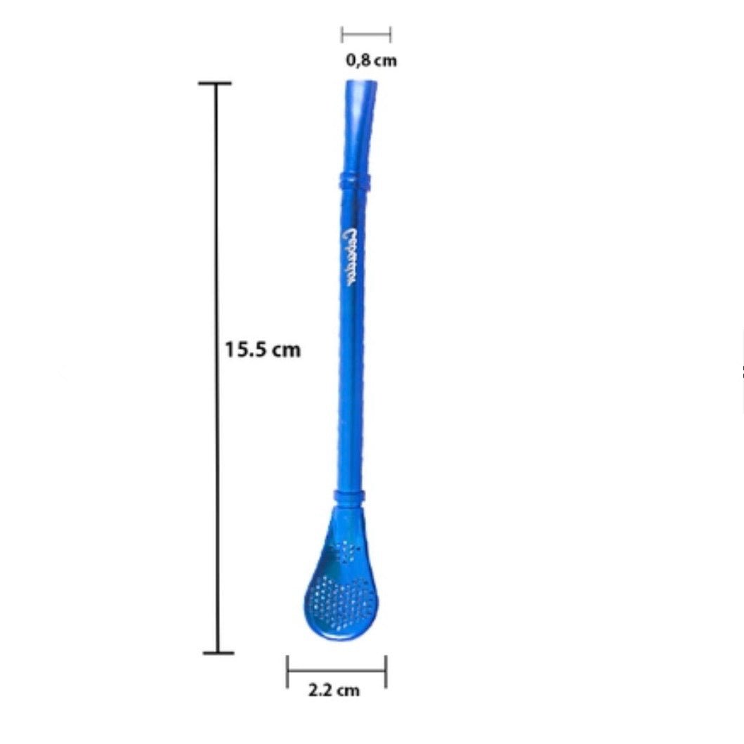 BOMBILLA GRINGO TRIFFLE IN ACCIAIO INOX - Colore blu - Clorophilla Shop