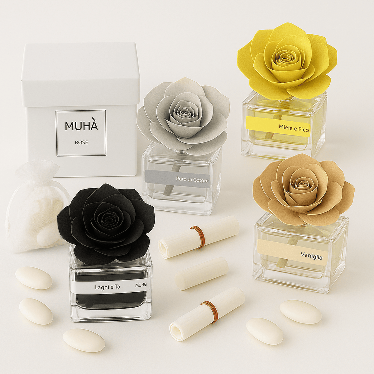 Bomboniere MUHÀ Rose 50ml profumatore ambiente - LEGGI DESCRIZIONE - 10pz - Clorophilla Shop