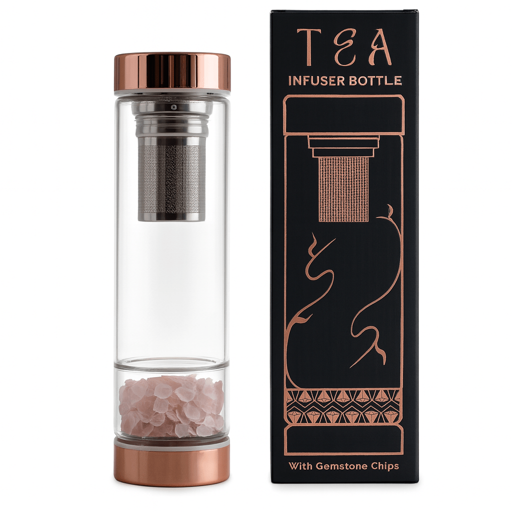 BORRACCIA INFUSIONE CON PIETRE - Quarzo rosa - Clorophilla Shop