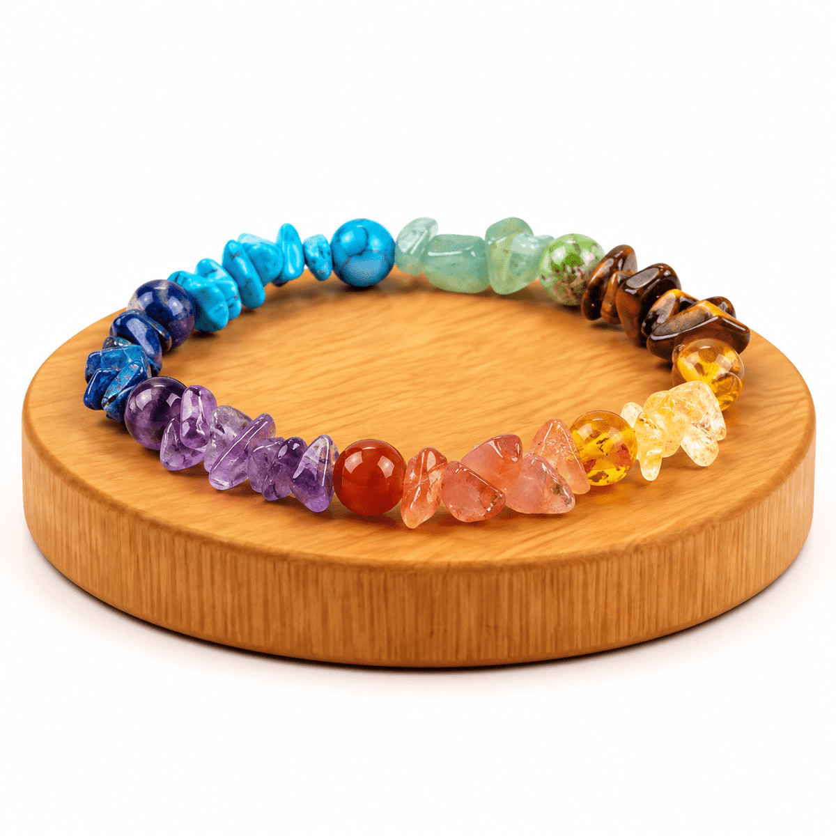 BRACCIALE 7 CHAKRA CHIPS E PERLE - Riequilibrio energetico - Clorophilla Shop