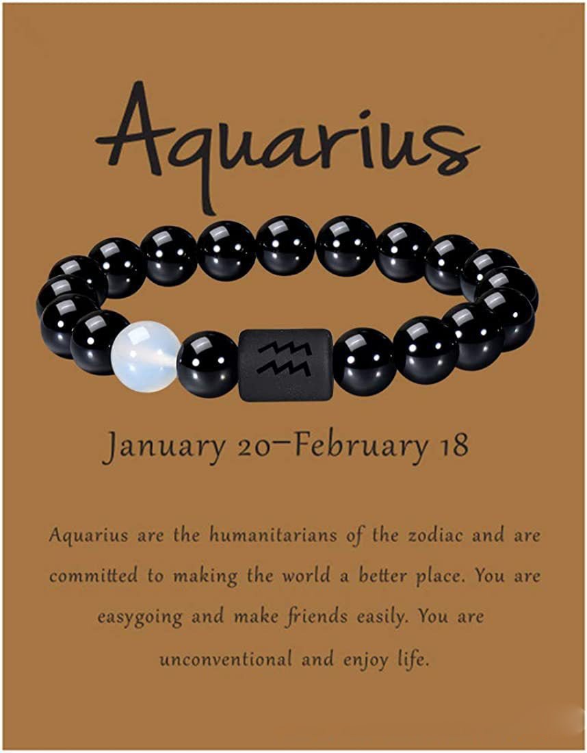 Bracciale astrologico perle naturali con segno zodiacale oroscopo - 12 costellazioni - Clorophilla Shop