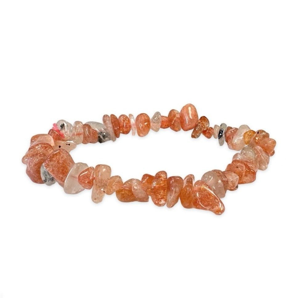 Bracciale Chips elastico con scaglie in Pietra del Sole multicolore - ENERGIA E POSITIVITÀ - Clorophilla Shop