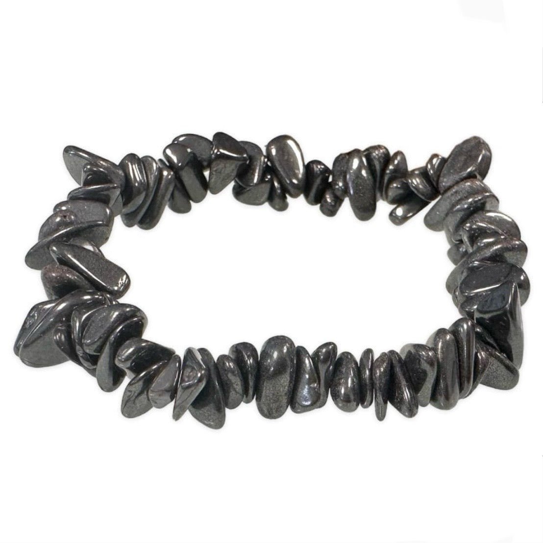Bracciale Chips elastico con scaglie in Pietra di Ematite - Clorophilla Shop