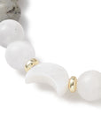 Bracciale Combo in Pietre Naturali: Tormalina, Labradorite e Selenite, Luna in Conchiglia - Clorophilla Shop