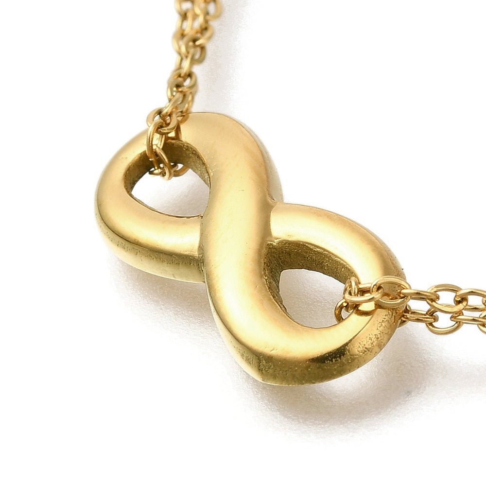 Bracciale dell’Amicizia Multifilo Infinito in Acciaio Inossidabile Placcato Oro 18K - Clorophilla Shop