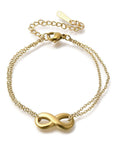 Bracciale dell’Amicizia Multifilo Infinito in Acciaio Inossidabile Placcato Oro 18K - Clorophilla Shop