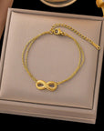 Bracciale dell’Amicizia Multifilo Infinito in Acciaio Inossidabile Placcato Oro 18K - Clorophilla Shop