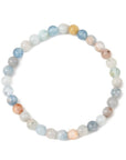 Bracciale Elastico in Acquamarina Naturale - serenità e comunicazione - Clorophilla Shop