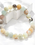 BRACCIALE ELASTICO IN AMAZZONITE - Verità ed equilibrio - Clorophilla Shop