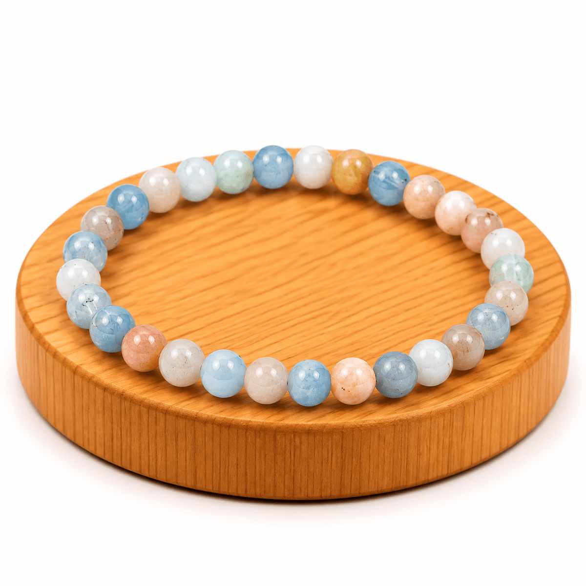 BRACCIALE IN ACQUAMARINA - Serenità e comunicazione - Clorophilla Shop