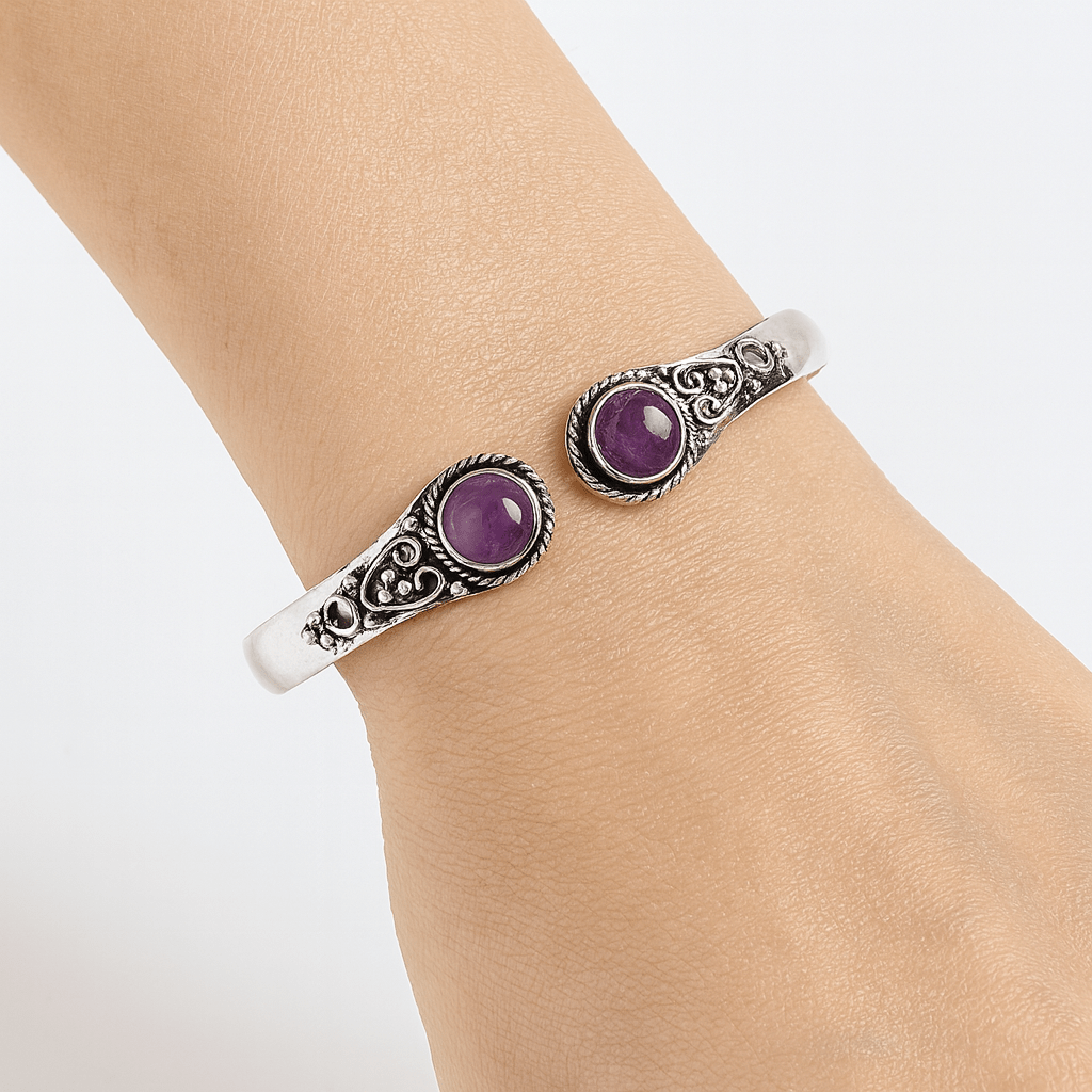 BRACCIALE IN AMETISTA - Calma e rilassamento - Clorophilla Shop